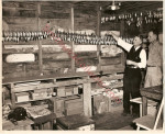 This is Jack K. Smithwick in his early days in the garage at home. This is where he made the lures.