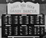 This is a picture in 1950 of Jack K. Smithwick at the County Fair demonstrating his lures