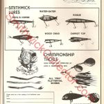 Ad for Smithwick: Devils's Horse, Water-Gater, Rooter, Wood Chug, Carrot Top Championship Tackle: Flutter Tail Worms, It's a No-No, The Bass Bandido