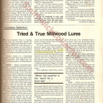 Has an article about Lake Millwood in Arkansas. They talk about buzz baits and mention that "the devil's Horse is hard to beat.