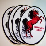 This decal is 5" x 8" and shows the rearing