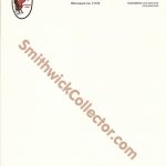 This letterhead has the name: Smithwick Lures, Inc. It also has the Smithwick logo of the rearing Devils Horse. It was used after the name change from Jack K. Smithwick & Son