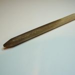 This is a paint stick that was used in the Smithwick factory to paint the eyes on the lures. It came to me from someone who got it from the estate sale at the closed down Smithwick factory.