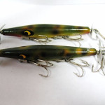 F-100 's - A pair of F-100's in the color Frog. They both have the heavy hook hangers. 1951 - 1955