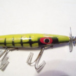 F-100 - Yellow with Black Ribs and Silver eye. Heavy hook hangers. 1951 - 1955
