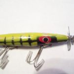 F-100 - Yellow with Black Ribs and Silver eye. Heavy hook hangers. 1951 - 1955
