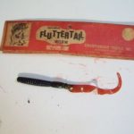The Streaker.
This is one of the "Fluttertail Worm" series. It is the 7 1/2" Streaker in Grape / Firetail. This one is in a 20 pack. The header card carries both the Smithwick name and the Championship Tackle name. Smithwick bought Championship Tackle in 1972.