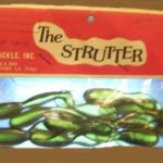 The Strutter.
This is a package of plastic worms that are about 3" long. They were originally made by Championship Tackle, Inc. Jack Smithwick bought Championship Tackle in 1972. This package carries both the Championship Tackle name as well as the Smithwick name and address. It is also stamped: Designed by Fred Summers .... Patent Pending. They are a nice translucent green color.