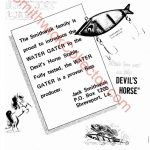 Water Gater
It was developed in 1967-1968, tested privatly in late 1968 and put on the market Jan 1, 1969 according to an article by Jack Smithwiick in March of 1969 in Fishing Facts Magazine. You can read the article by going to the "Articles" section of this site. They come in two sizes: A-1300 the smaller B-1300 and the large B-1300.